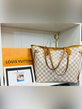 🔥🔥 Louis Vuitton Damier Azure Neverfull bag MM
